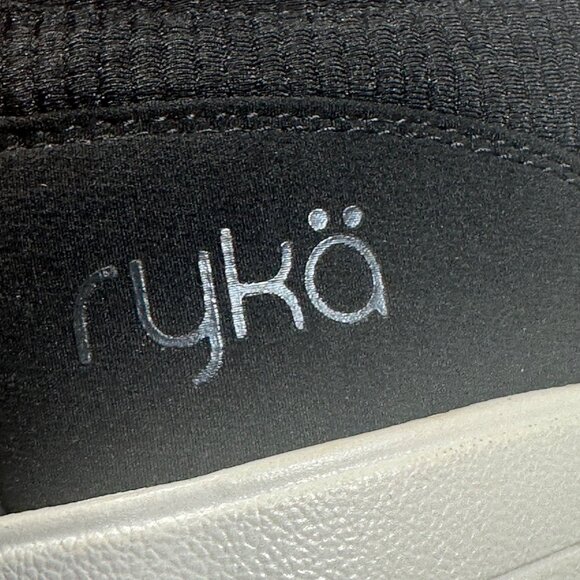Ryka Womens Black Zip-Up Wedge Sneakers Size 7.5M Fabric Upper Cushioned Sole - Picture 3 of 8